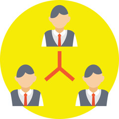 Business Network Flat Icon