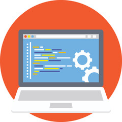 Online Statistics Flat Icon