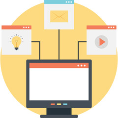 Client Server Flat Icon