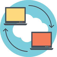 Data Sharing Flat Icon