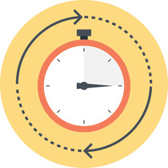Time Management Flat Icon