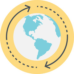 Global Navigation Flat Icon