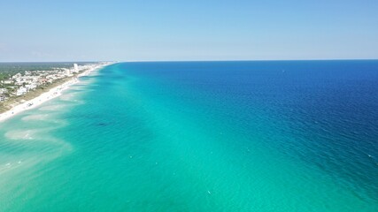 Fototapeta na wymiar Seagrove's rare sand bars in Florida