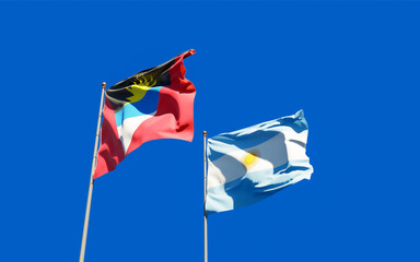 Flags of Argentina and Antigua and Barbuda.