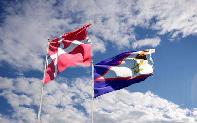 Flags of Denmark and American Samoa.