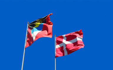 Flags of Denmark and Antigua and Barbuda.