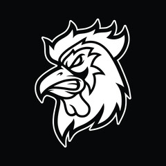 Rooster mascot logo design