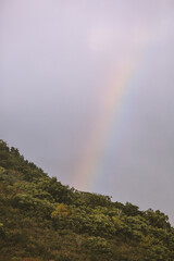 Rainbow on the mountain Honolulu Oahu Hawaii