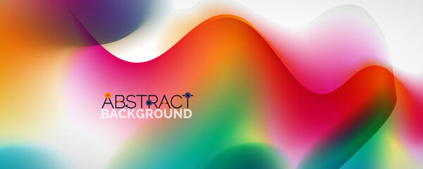 Fluid color gradient abstract background, trendy colorful wallpaper. Vector illustration for placards, brochures, posters, banners and covers