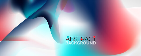 Fluid color gradient abstract background, trendy colorful wallpaper. Vector illustration for placards, brochures, posters, banners and covers