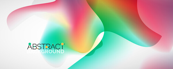 Fluid color gradient abstract background, trendy colorful wallpaper. Vector illustration for placards, brochures, posters, banners and covers