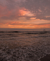 sunset over the sea