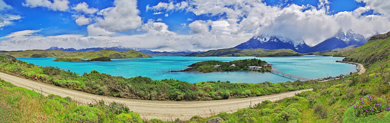 Lago Pehoe in Torres del Paine National Park, Patagonia, Chile