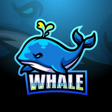 Whale Mascot Esport Logo Design