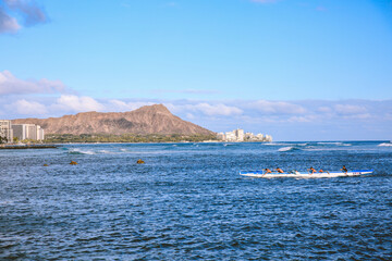 Canoeing at Honolulu,  Oahu , Hawaii