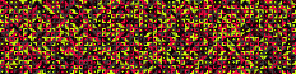 Abstract Geometric Pattern generative computational art illustration