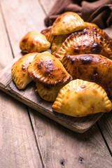 Traditional Argentine empanadas stuffed with meat