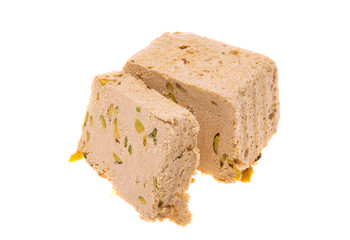 halva with pistachios isolated