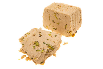 halva with pistachios isolated