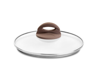 Lid of cooking pot isolated on white background