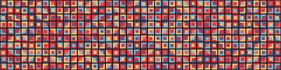 Abstract Geometric Pattern generative computational art illustration