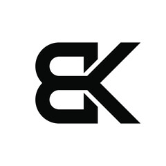B K letter logo design