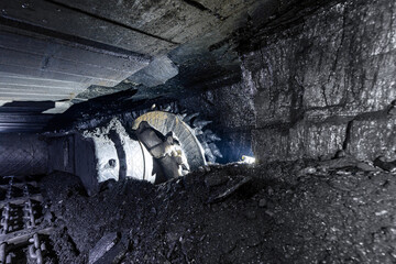Extraction of coal by underground method.