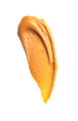 Tasty peanut butter isolated on white background