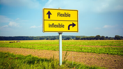 Street Sign Flexible versus Inflexible