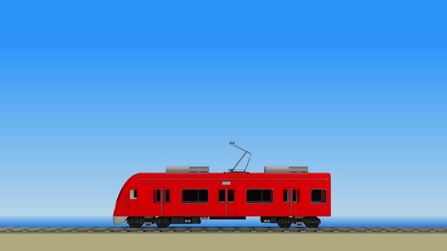 A swaying train running on the beach, and a desire to go on a trip.