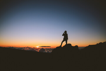 Sunset at Haleakala National Park, Maui Hawaii