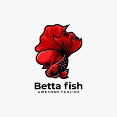 Fish mascot logo design vector