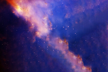 Fototapeta na wymiar Colored beautiful galaxy. Elements of this image were furnished by NASA.