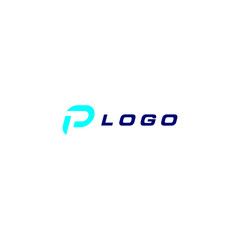 P Logo Modern Fast Design