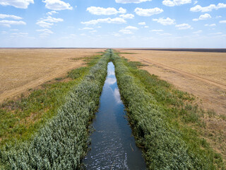 Irrigation Canal in a desert or steppe area