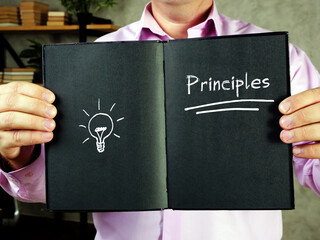 Business concept meaning Principles S with inscription on the page.