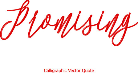 Promising Beautiful Cursive Typography Red Color Text