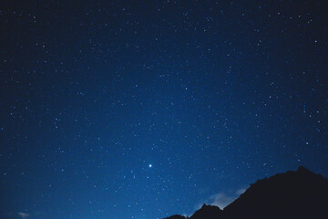 Fototapeta na wymiar Night starry sky, Milky Way, Oahu, Hawaii