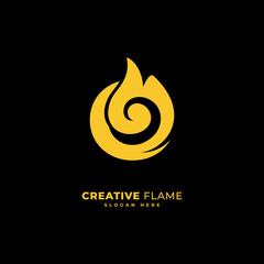 initial letter O with flame logo vector concept element, letter O logo with fire burn for company and business
