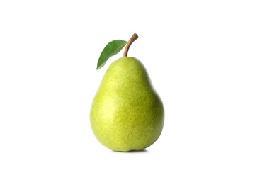 Fresh green pear isolated on white background