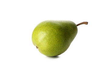 Fresh green pear isolated on white background