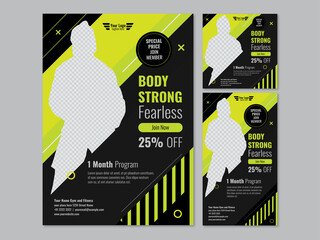 Gym Fitness Flyer Template