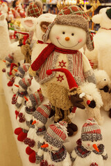 snowman and christmas decoration