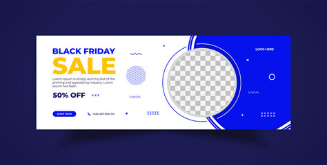 Black Friday  social media post, web banner, and Facebook cover template