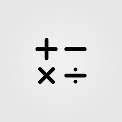 Obraz premium Basic mathematical operations icon. Calculator sign.