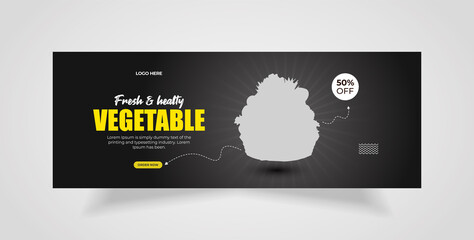 Obraz premium Food menu and restaurant social media post, web banner, and Facebook cover template 