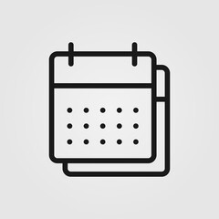 Calendar organizer icon - vector illustration.