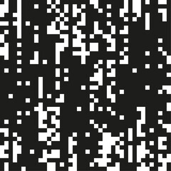 Black and white pixelation. Vector background with pixel grid. Pixel mosaic illustration.