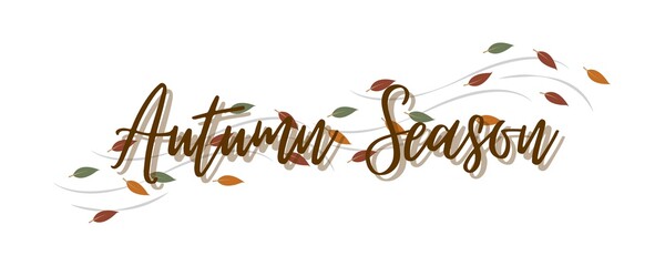 Autumn season artwork decoration on white background