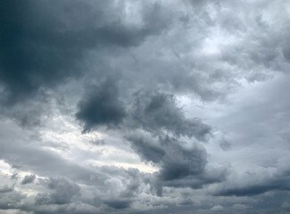 Dark clouds at the sky, stormy sky background